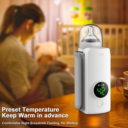 Baby Bottle Warmer for Feeding on the Go Keeps Baby Milk Bottles at a Perfectly Warm Temperature