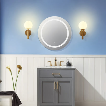Modern Glass Globe Wall Sconce
