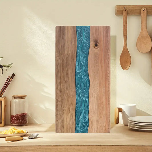 Resin River Acacia Cutting Board, Charcuterie & Cheese Serving Board for Kitchen Food Prep
