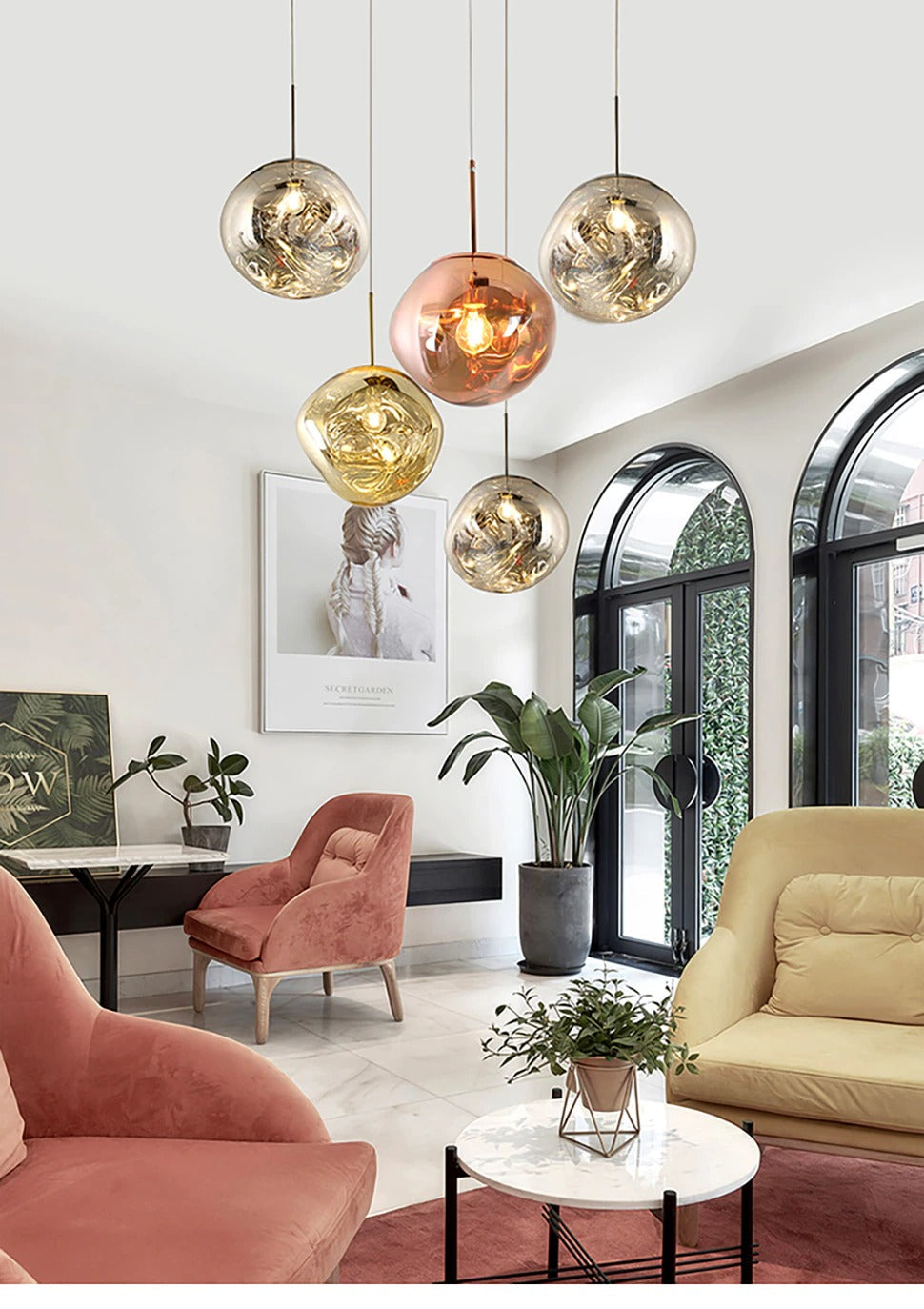 Modern LED Pendant Light in Metal and PVC, Minimalist Ceiling Light for Kitchens and Dining Rooms