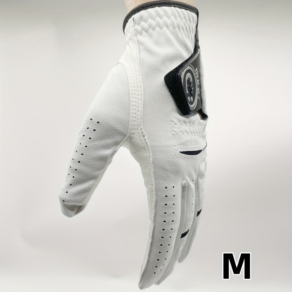 Left Hand Golf Glove in Soft Sheepskin Leather with Anti Slip Grip and Breathable Comfortable Fit