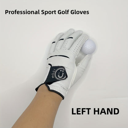Left Hand Golf Glove in Soft Sheepskin Leather with Anti Slip Grip and Breathable Comfortable Fit