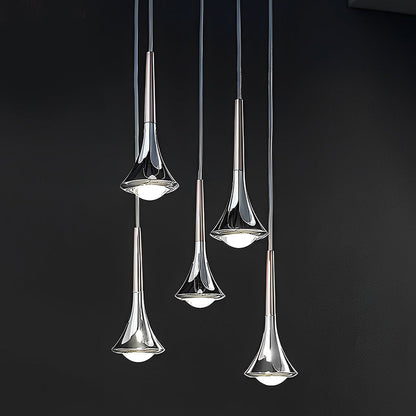 Water Drop LED Nordic Pendant Light with Metal Frame for Stairs and Kitchen Nooks