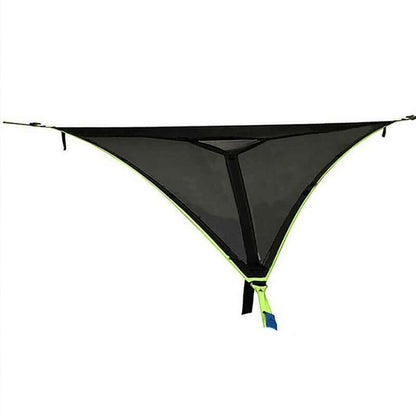 Triangular Multi-Person Hammock with 3-Point Suspension System for Outdoor Lounging
