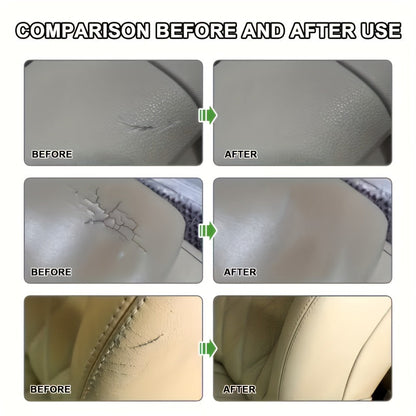Leather Repair Kit for Furniture, Car Seats and Upholstery, DIY Colour Restoration Set for Scuffs