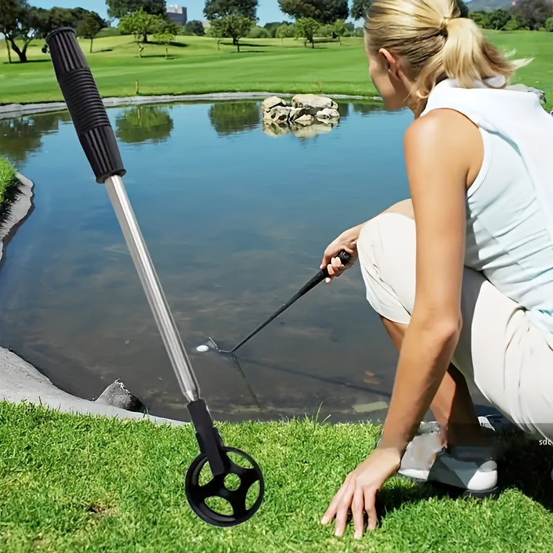 Telescopic Golf Ball Retriever in Stainless Steel with Ball Catching Head, Extendable Pick Up Tool