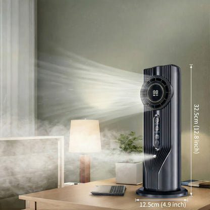 USB Portable Cooling Fan with Humidifier, 6 Speed Quiet Desk Air Cooler with 6 Hour Timer for Home