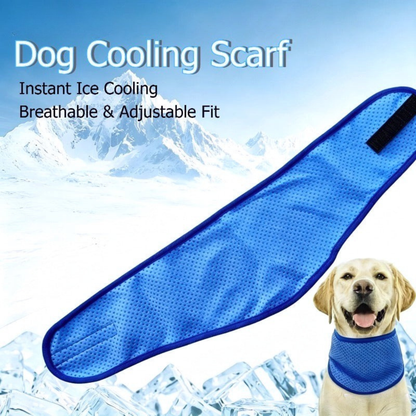 Adjustable Pet Cooling Scarf for Dogs and Cats, Instant Ice Cooling Breathable Bandana, S to XL