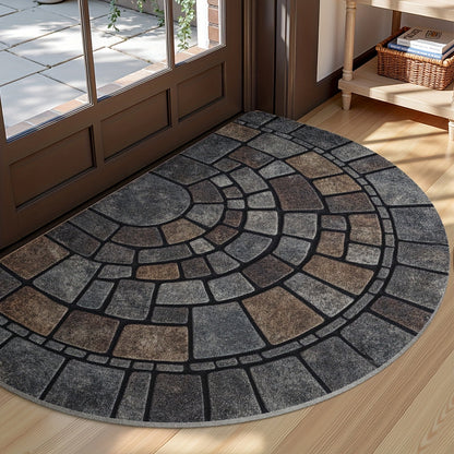 Semi-Circle Mosaic Door Mat