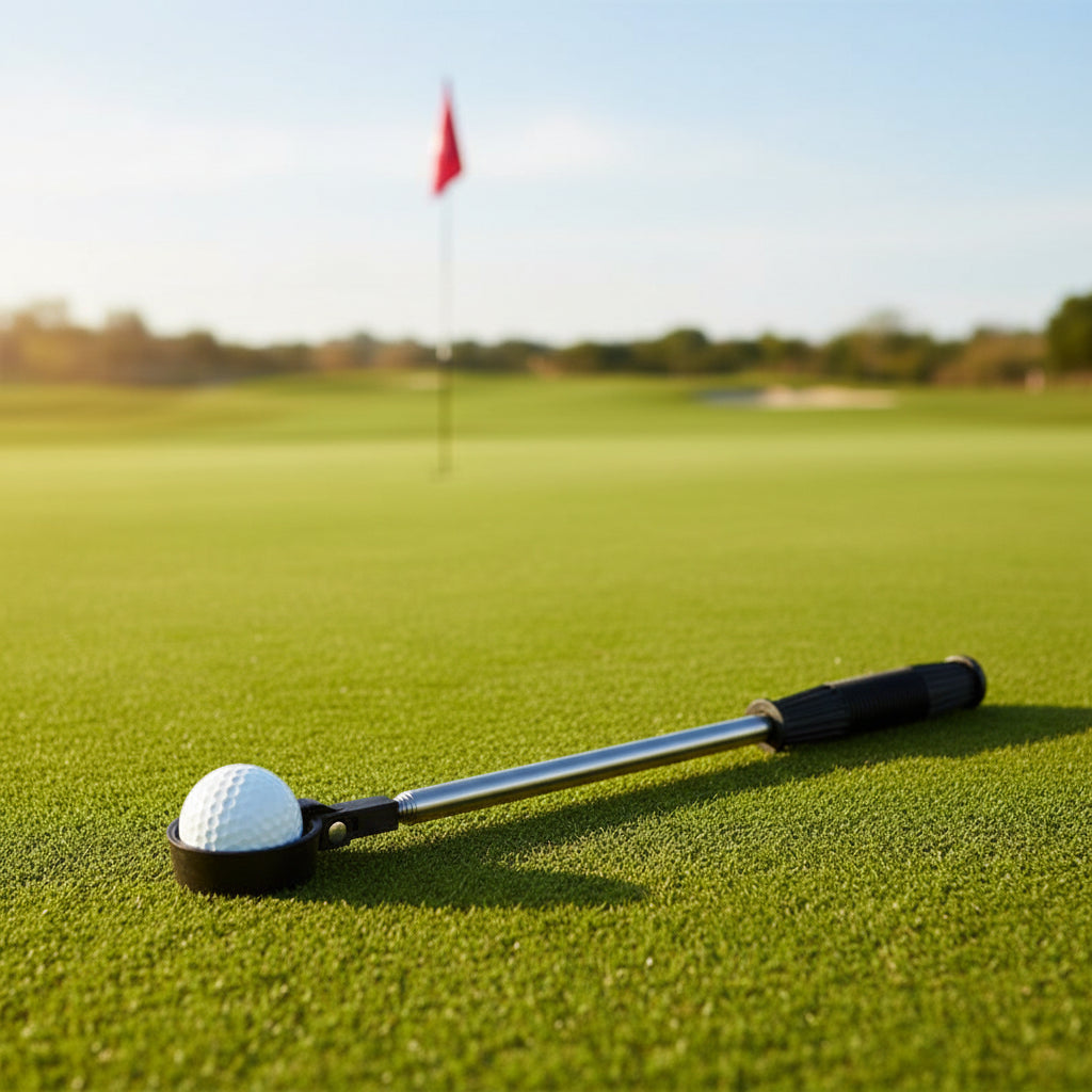 Telescopic Golf Ball Retriever in Stainless Steel with Ball Catching Head, Extendable Pick Up Tool