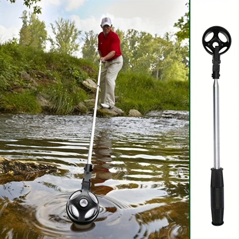 Telescopic Golf Ball Retriever in Stainless Steel with Ball Catching Head, Extendable Pick Up Tool