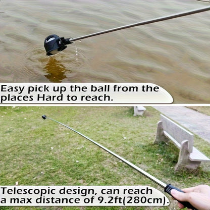 Telescopic Golf Ball Retriever in Stainless Steel with Ball Catching Head, Extendable Pick Up Tool