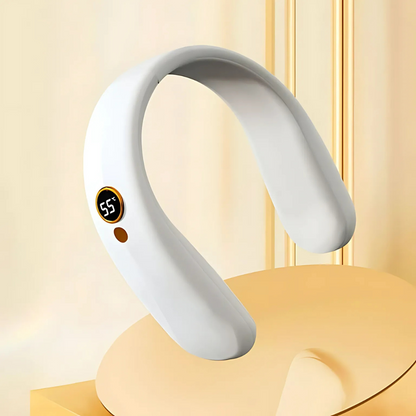 Portable Heated Neck Warmer Fan Rechargeable Wireless Wearable Neck Heater with Four Heat Levels