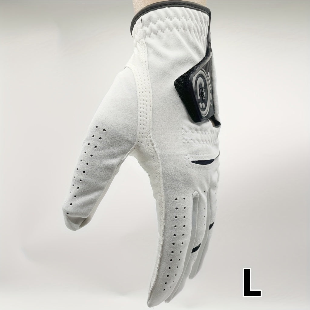 Left Hand Golf Glove in Soft Sheepskin Leather with Anti Slip Grip and Breathable Comfortable Fit