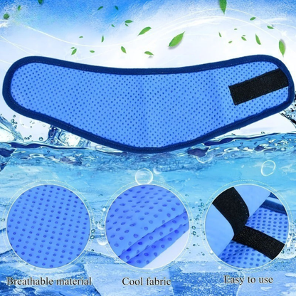 Adjustable Pet Cooling Scarf for Dogs and Cats, Instant Ice Cooling Breathable Bandana, S to XL