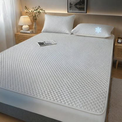 Foldable Cooling Sleep Mat with Soft Breathable Waffle Texture for Single and Double Beds in Summer