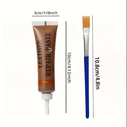 Leather Repair Kit for Furniture, Car Seats and Upholstery, DIY Colour Restoration Set for Scuffs