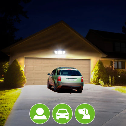 Solar Outdoor Security Light with Three Adjustable Heads and Motion Detection Sensor