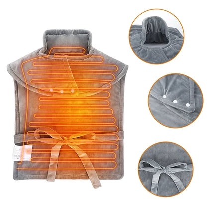 Electric Heating Pad for Neck and Back Ultra Soft Fast Heating with Ten Heat Settings and Auto Timer