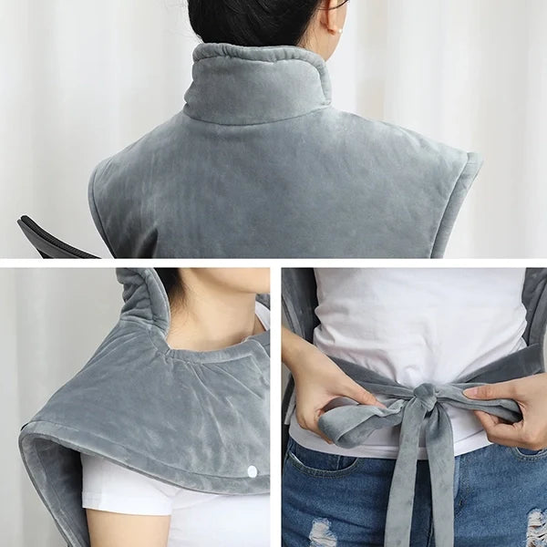 Electric Heating Pad for Neck and Back Ultra Soft Fast Heating with Ten Heat Settings and Auto Timer