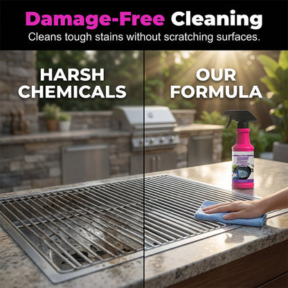 BBQ Grill Degreaser Spray for Baked-On Grease and Dirt, 120ml Spray Bottle, Fast-Acting
