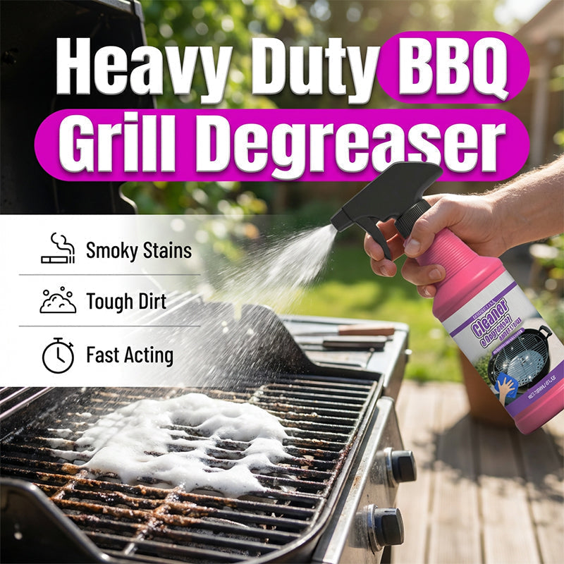 BBQ Grill Degreaser Spray for Baked-On Grease and Dirt, 120ml Spray Bottle, Fast-Acting