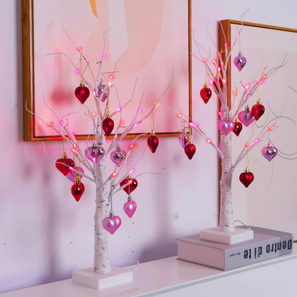 Birch Tree Heart LED Lamp