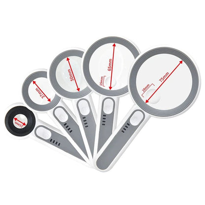 Rechargeable 12x LED Magnifying Glass with Ergonomic Handle for Reading, Crafts and Fine Detail Work