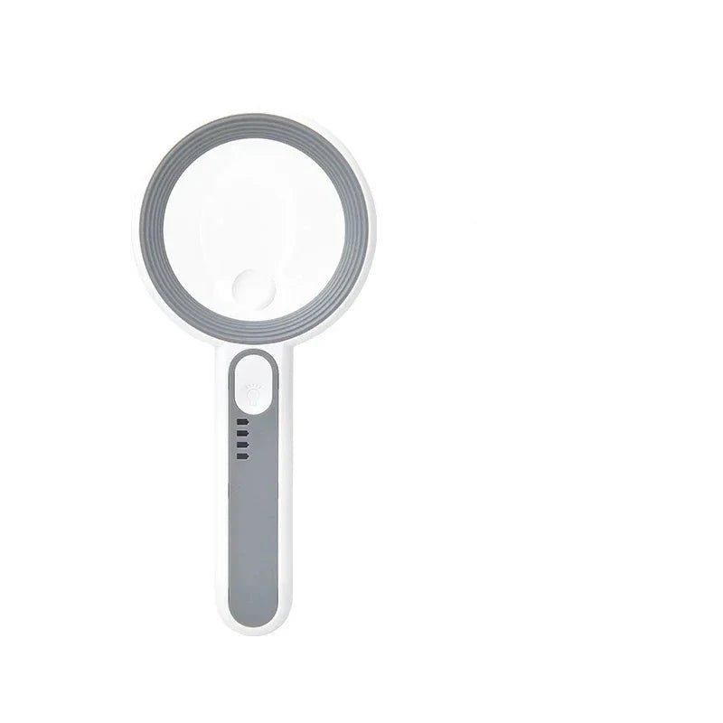 Rechargeable 12x LED Magnifying Glass with Ergonomic Handle for Reading, Crafts and Fine Detail Work