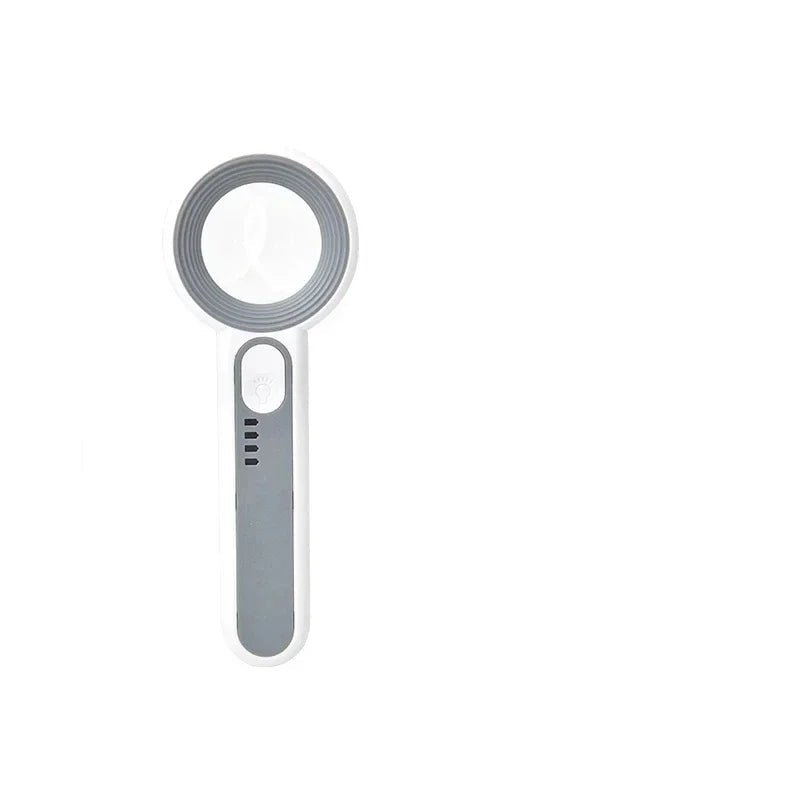 Rechargeable 12x LED Magnifying Glass with Ergonomic Handle for Reading, Crafts and Fine Detail Work