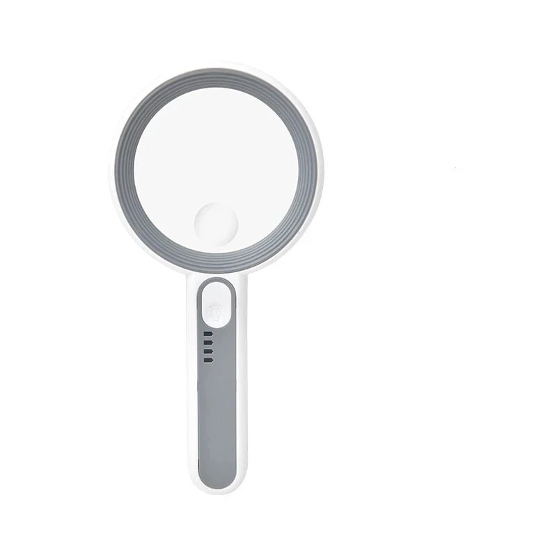 Rechargeable 12x LED Magnifying Glass with Ergonomic Handle for Reading, Crafts and Fine Detail Work