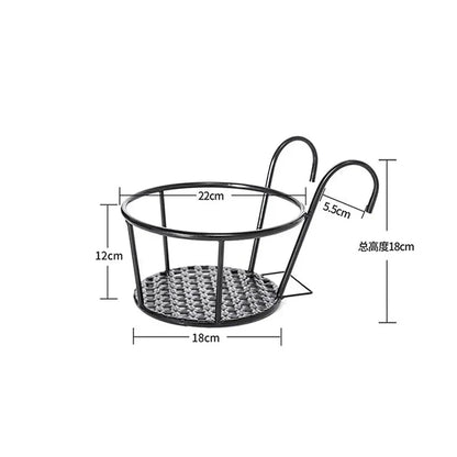 Balcony Railing Pot Holder with Open Drainage Base for Space-Saving Plant Display