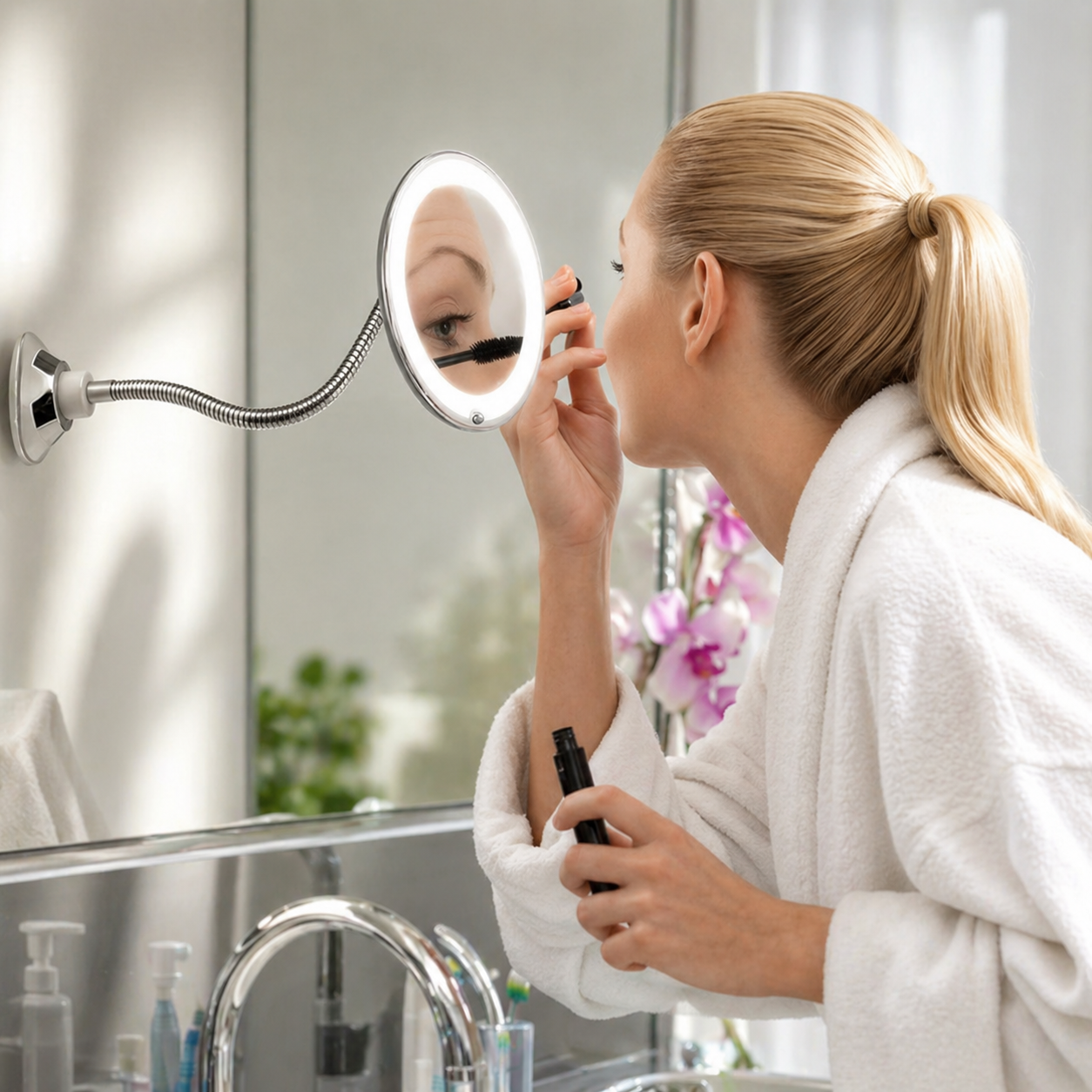 LED Magnifying Bathroom Mirror