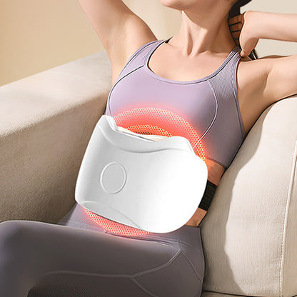 Heated Belly Massager with Vibration Cordless Rechargeable Abdominal Massage Device for Relaxation