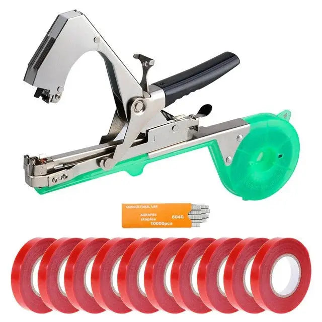 One-Handed Plant Tying Tool for Gentle Fastening of Tomatoes and Climbing Plants