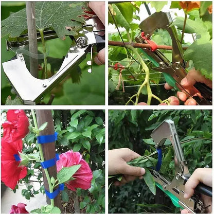 One-Handed Plant Tying Tool for Gentle Fastening of Tomatoes and Climbing Plants