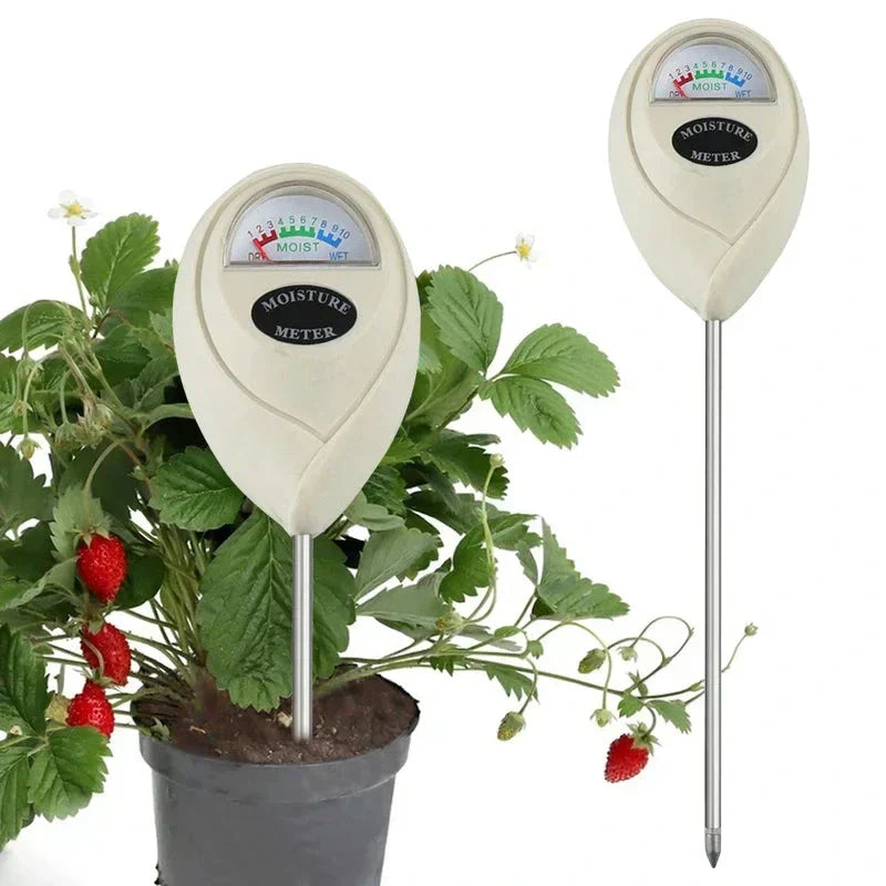 Battery-Free Soil Moisture Meter for Plants with Instant 1-10 Scale Display, Metal Probe