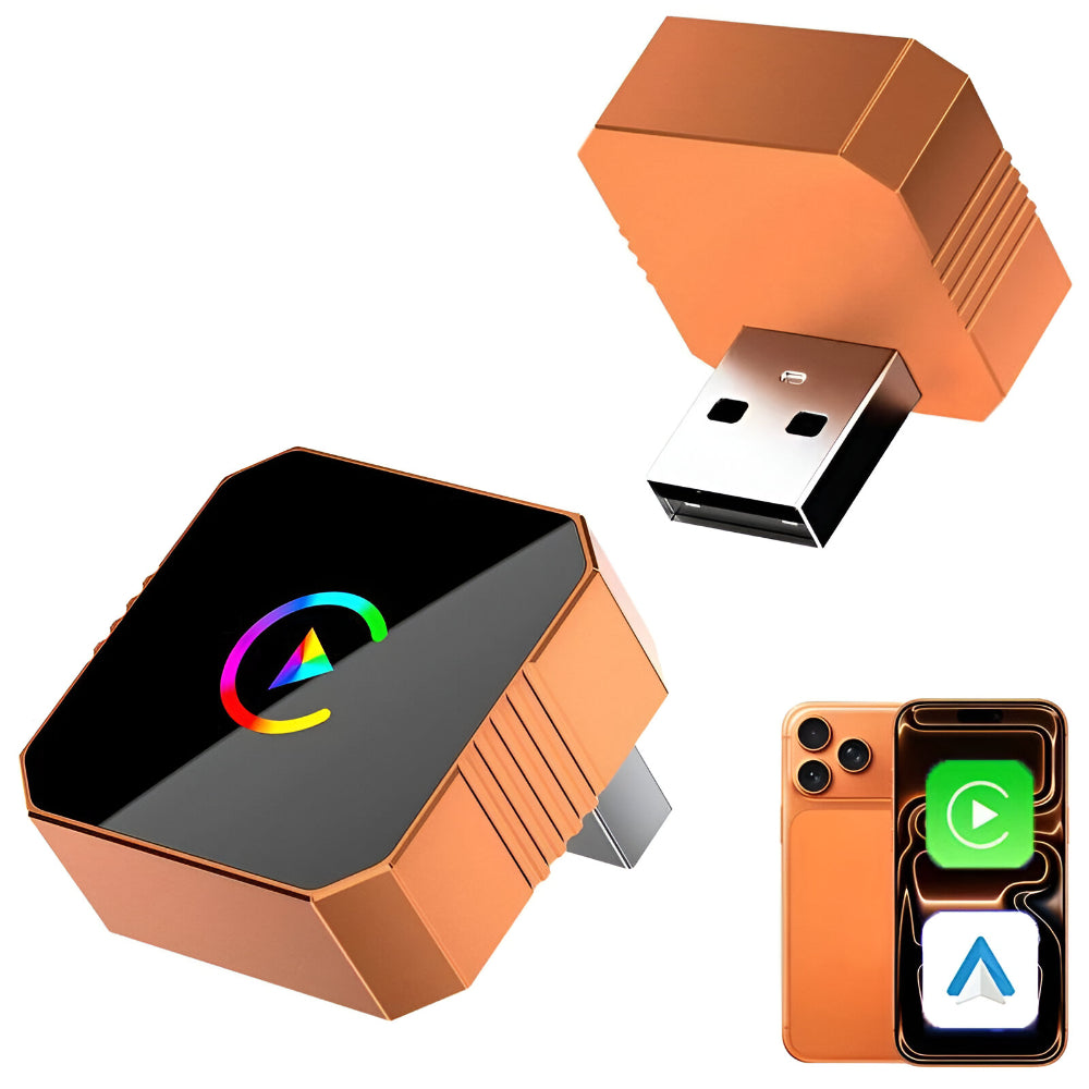 Wireless CarPlay Adapter for Factory Wired Systems with Dual-Band USB Connectivity