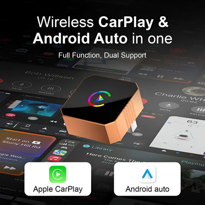 Wireless CarPlay Adapter for Factory Wired Systems with Dual-Band USB Connectivity
