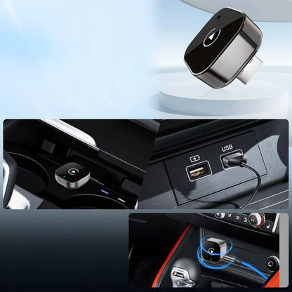 Wireless CarPlay & Android Auto Adapter, Plug and Play USB-C Dongle with Bluetooth 5.0 & WiFi