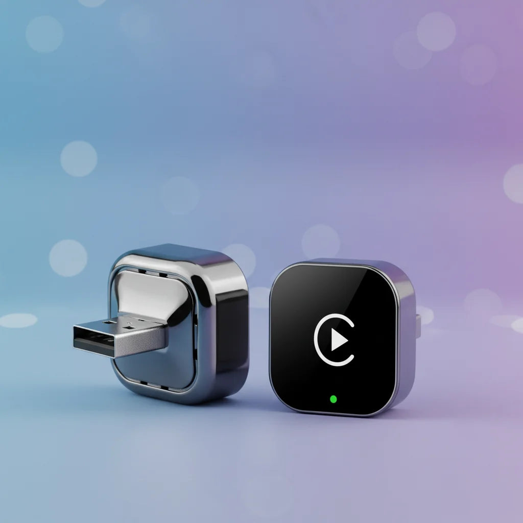 Wireless CarPlay & Android Auto Adapter, Plug and Play USB-C Dongle with Bluetooth 5.0 & WiFi