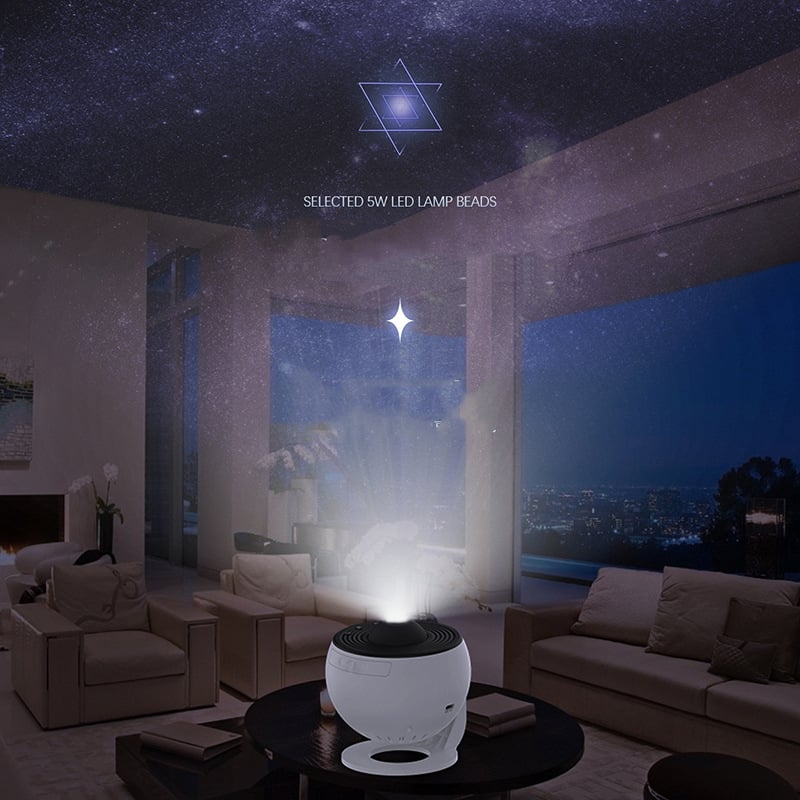 Galaxy Star Projector Night Light with 12 Changeable Images 360° Rotation Adjustable Focus Bluetooth