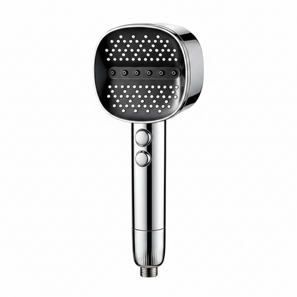 Aquapulse High Pressure Shower Set with Square Handheld Design and Included Hose