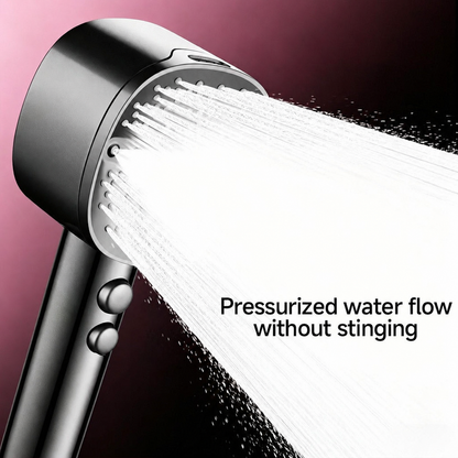 Aquapulse High Pressure Shower Set with Square Handheld Design and Included Hose
