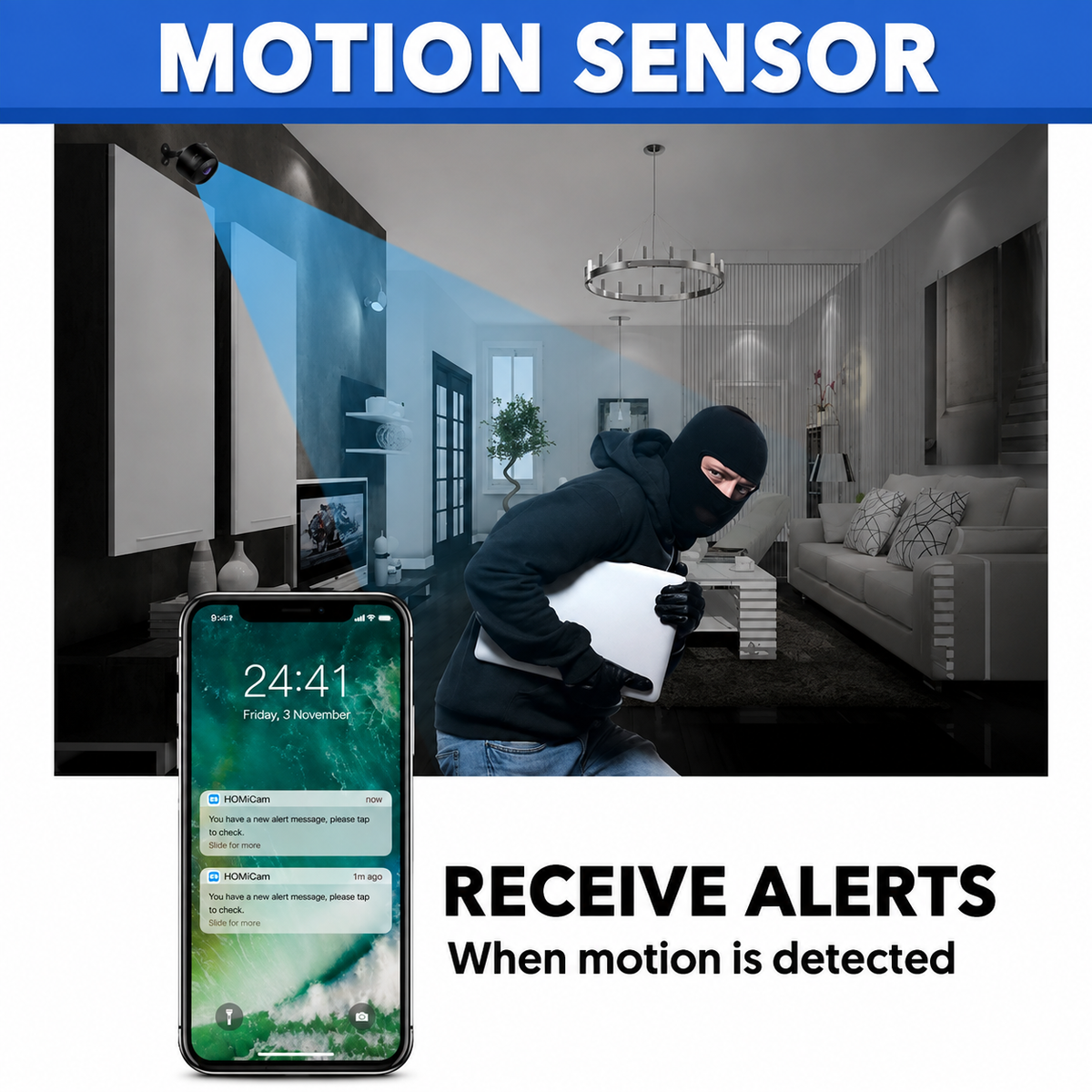 Compact Wireless Mini Security Camera with Motion Detection for Home Use Monitoring