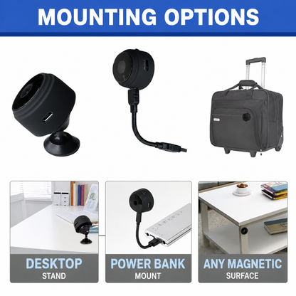 Compact Wireless Mini Security Camera with Motion Detection for Home Use Monitoring
