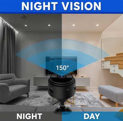 Compact Wireless Mini Security Camera with Motion Detection for Home Use Monitoring