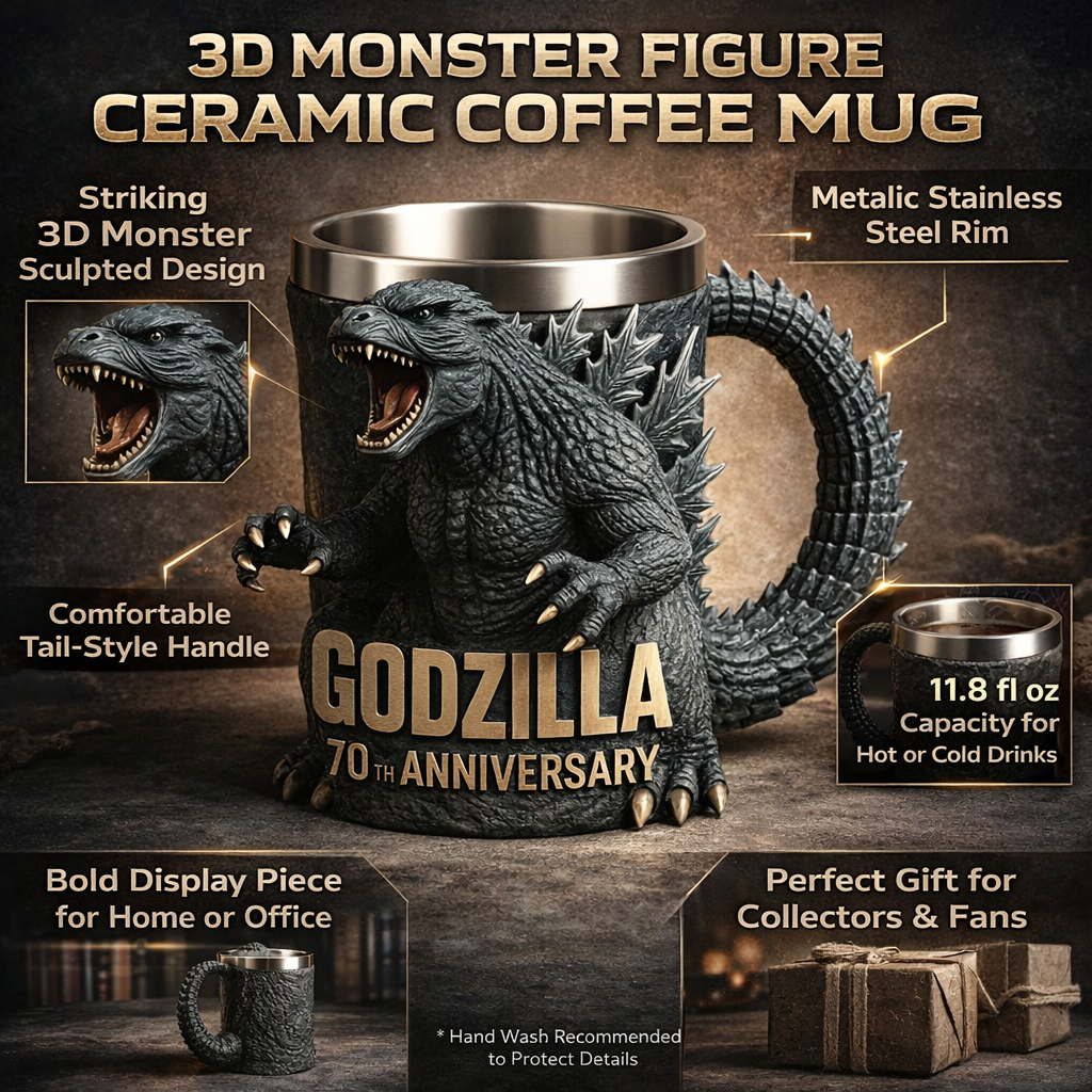 3D Monster Figure Coffee Mug