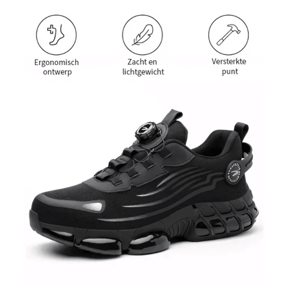 Non Slip Orthopaedic Work Shoes with Arch Support, Wide Toe Area and Breathable Lightweight Design