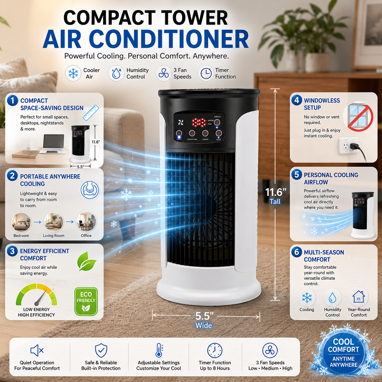 Compact Evaporative Air Cooler